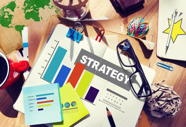 Estrategia, Información de Datos, Concepto de Marketing — Foto de Stock