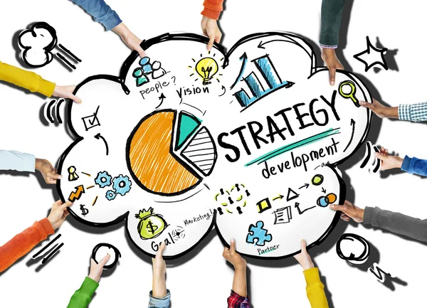 Strategia rozwoju celem marketingu — Zdjęcie stockowe