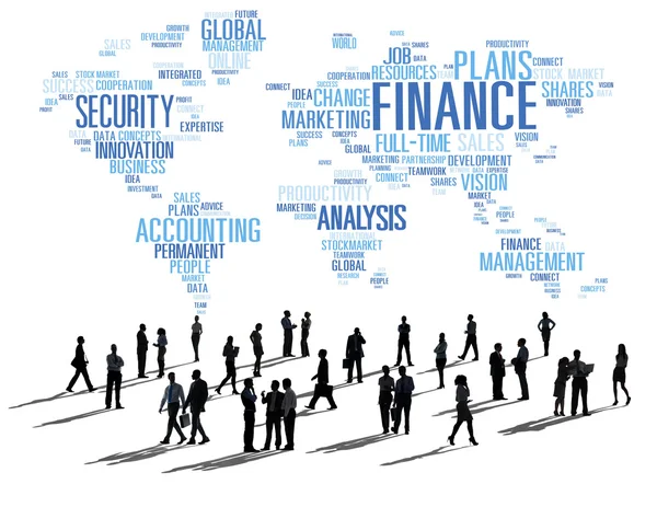 Business People and Global Finance Concept — Stock Photo, Image