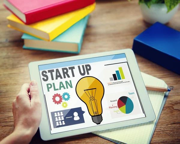 Start Up Lancer des idées d'entreprise Planifier Concept de créativité — Photo