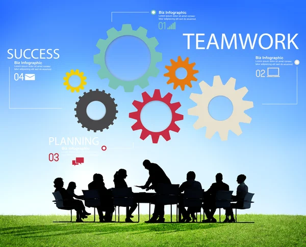 Teamwerk groep Gear Concept — Stockfoto