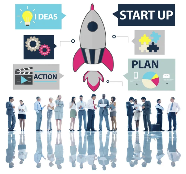 Affärsmän och start innovationsbegreppet — Stockfoto