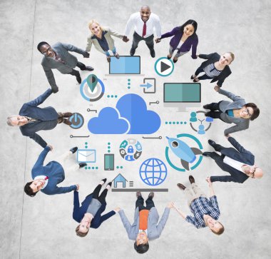 Big Data Sharing Online Global Communication Teamwork