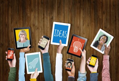 Dijital cihazlar yaratıcılık taktik fikirleri kavramı