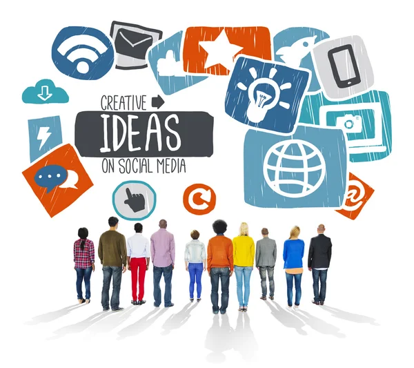 Ideas Creative Social Media Networking — 图库照片