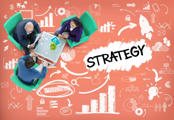 Estrategia en línea Social Media Concept — Foto de Stock