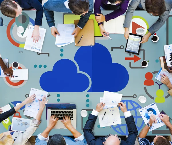 Cloud computing netwerk concept — Stockfoto