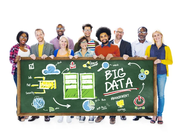 Diversity People Big Data Database Share Teamwork — Zdjęcie stockowe