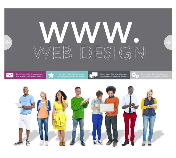 Concetto di Web Design Www — Foto Stock