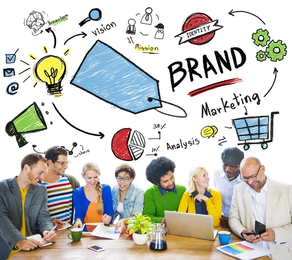 Diverse persone Concetto di marketing di discussione — Foto Stock