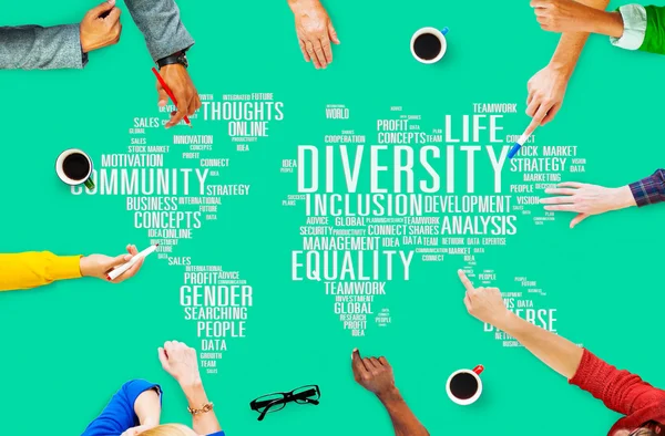 Diversiteit Gemeenschap vergadering Concept — Stockfoto