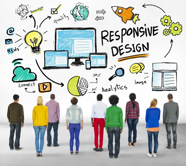 Responsieve ontwerpconcept van Internet — Stockfoto