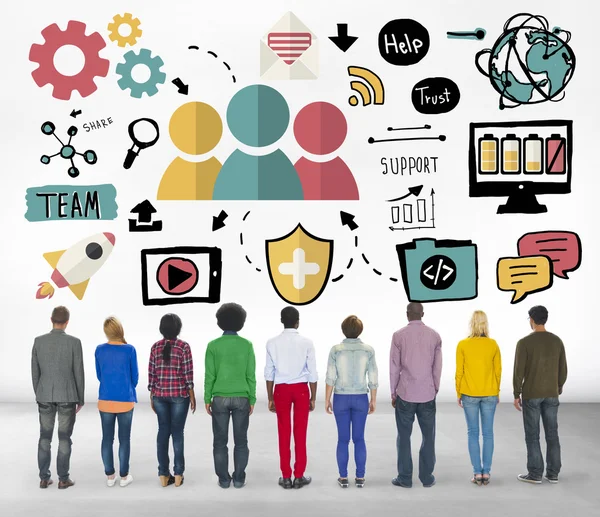 Group of people and Team Trust and Help Concept — Stock Photo, Image