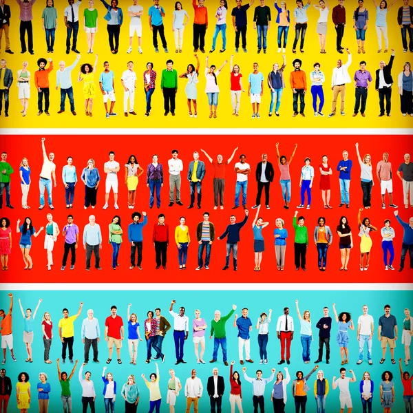 Multiethnische lockere Menschen Zusammengehörigkeitskonzept — Stockfoto