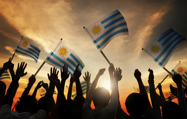 Embercsoport zászlóvivők Argentína — Stock Fotó