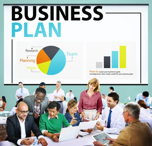Conceito de estratégia de plano de negócios — Fotografia de Stock