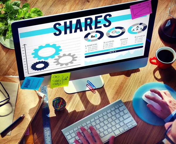 Shares Sharing Asset Contribution Dividend Concept — Stockfoto