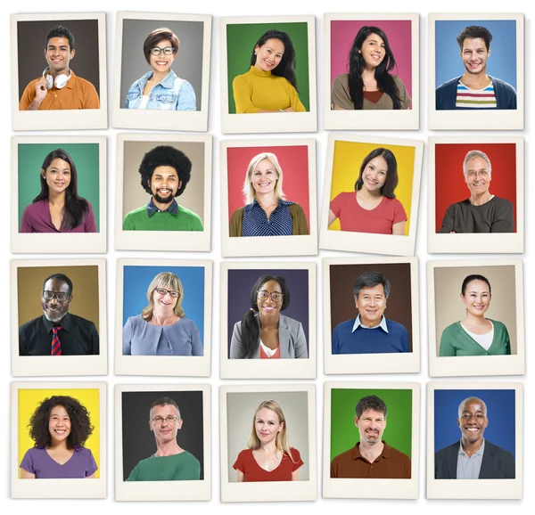 Diversiteit gezichten, communautair Concept — Stockfoto