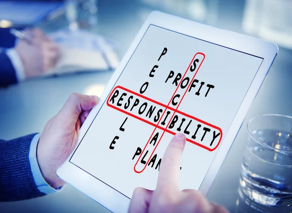 Sociale verantwoordelijkheid betrouwbaarheid Concept — Stockfoto