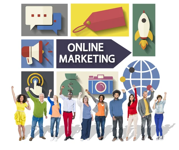 Online-Marketing-Konzept — Stockfoto