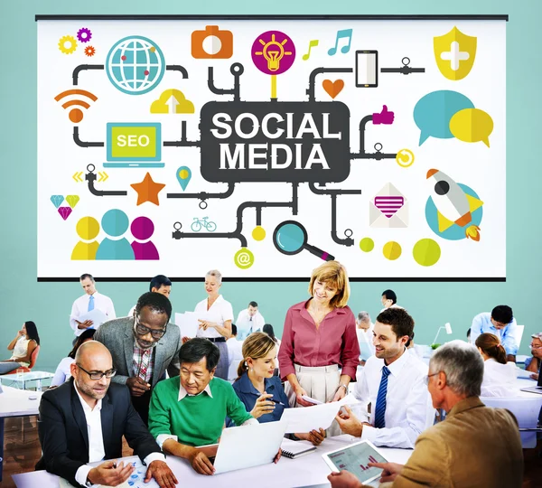 Social Media Technology Connection Concept — Stock Photo, Image
