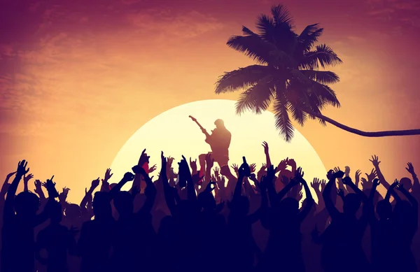 Zomer Muziek Festival op strand Concept — Stockfoto