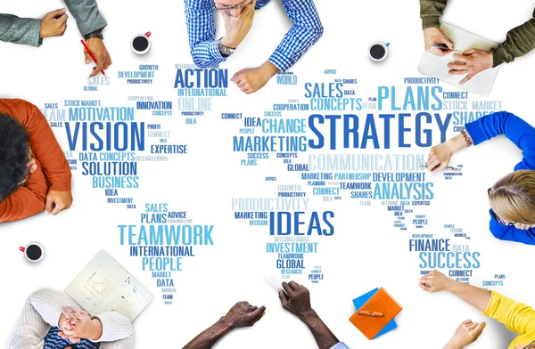 Strategy Analysis World Planning Concept — Stock Photo, Image