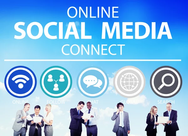 Online Social Media Connect koncepcja — Zdjęcie stockowe