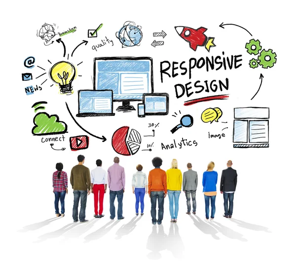 응답 디자인 인터넷 웹 개념 — 스톡 사진