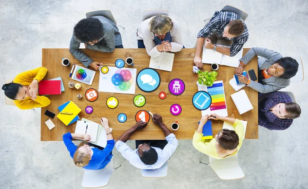 Conceito de reunião de brainstorming de equipe — Fotografia de Stock