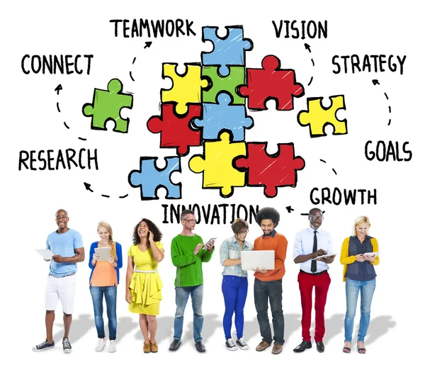 Mensen en Teamwork partnerschap Concept — Stockfoto