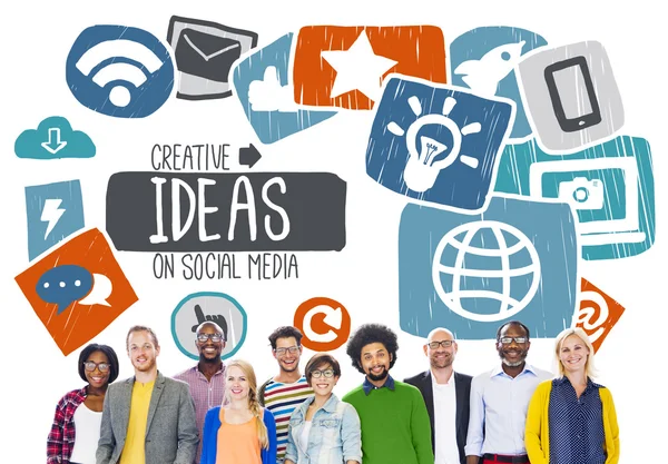 Idee Creative Social Media Networking — Foto Stock