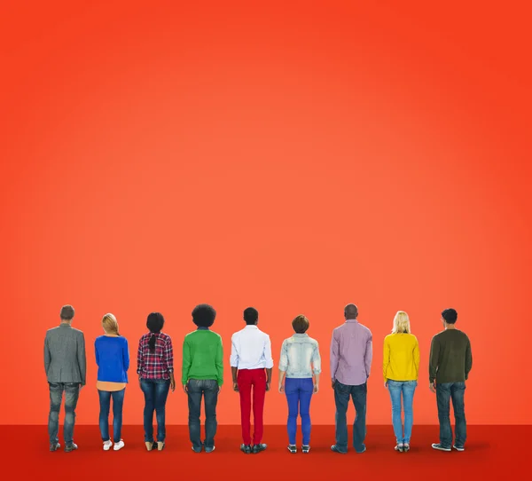 Diverse persone etniche e concetto di variabilità dell'unità — Foto Stock