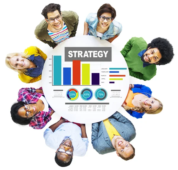 Plan strategiczny danych informacji marketingowych wizji rozwiązania — Zdjęcie stockowe