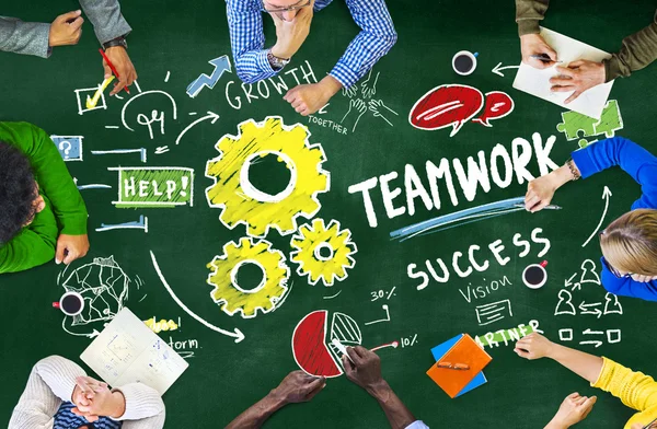 Teamwork Teamzusammenarbeit Treffen Brainstorming-Ideen — Stockfoto