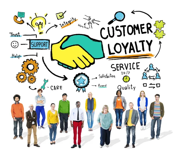 Customer Loyalty Service Support Care Trust Casual — Stock Photo, Image