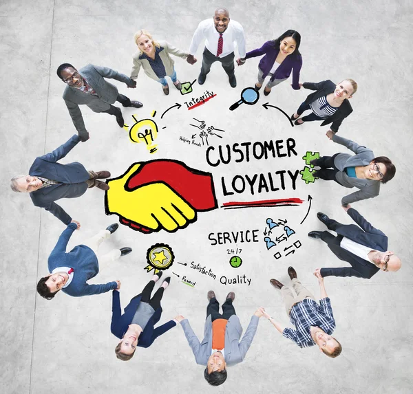 Customer Loyalty Service Support Care Trust Casual — Zdjęcie stockowe