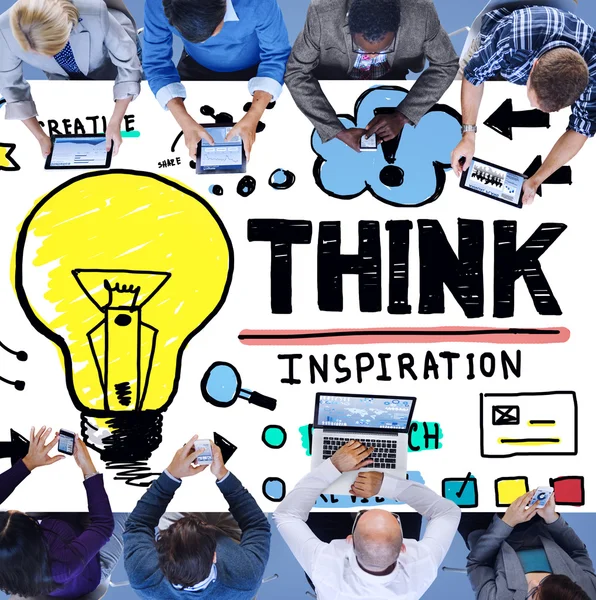 Think Inspiration Wissenskonzept — Stockfoto