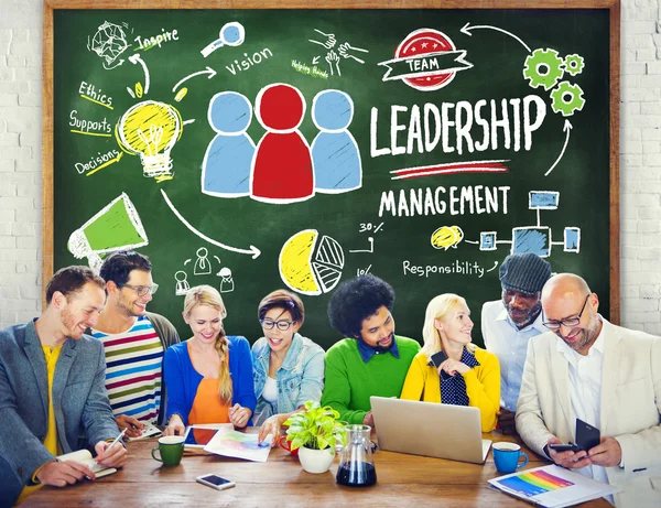 Diversity group of people and Leadership Management Communication — Stock Photo, Image