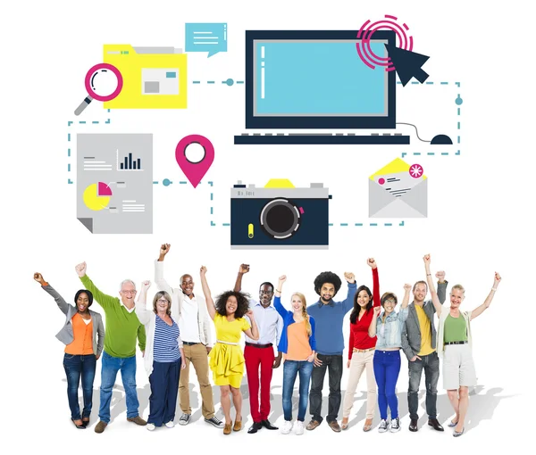 Sociaal netwerk verbinding concept — Stockfoto