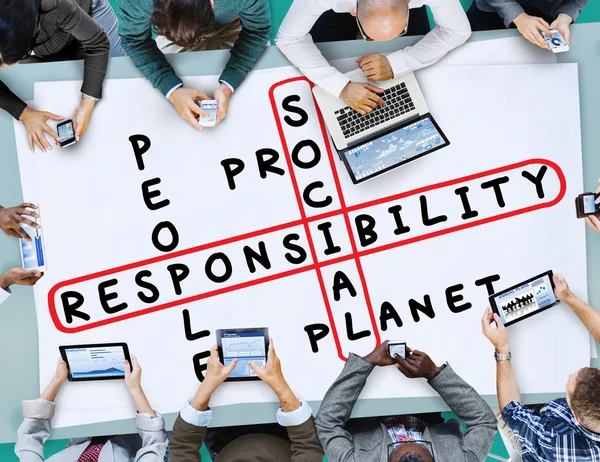 Pojęcie odpowiedzialności społecznej — Zdjęcie stockowe