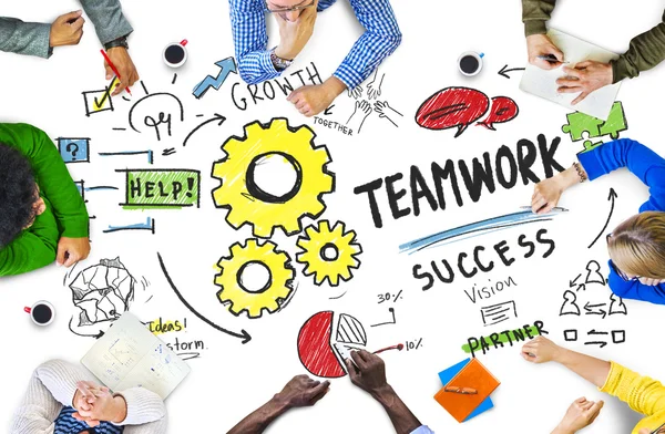 Teamwerk Team brainstormen ideeën Concept — Stockfoto