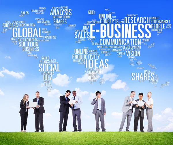 Globales E-Business-Konzept — Stockfoto