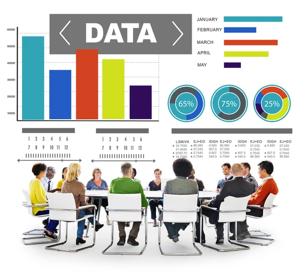 Gráfico de análise de dados Padrão de desempenho Estatísticas Informação — Fotografia de Stock