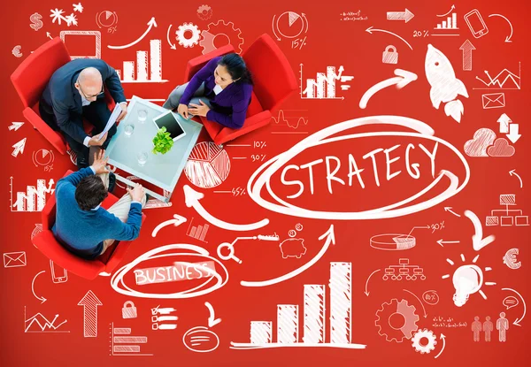 Strategieplan Marketing Innovationskonzept Stockfoto