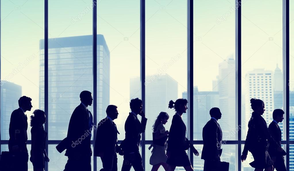 Group of Business People Walking Concept
