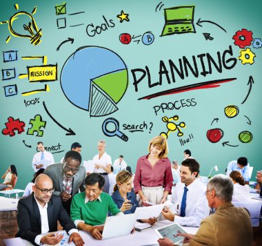 Ofiste çalışan iş adamları