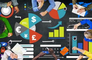 Grup insanlar ve küresel finans iş ekonomi