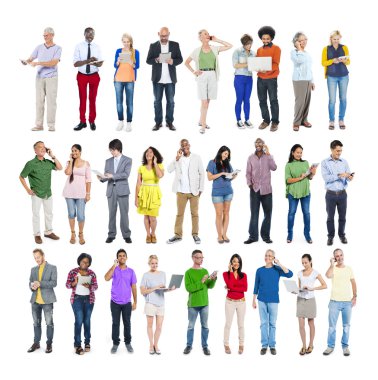 group of diversity people clipart
