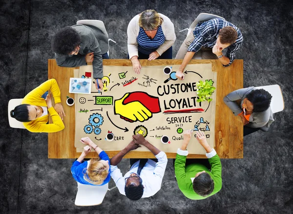 Customer Loyalty Service Support Care Trust Casual — Zdjęcie stockowe